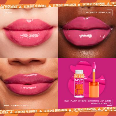 NYX Professional Makeup Duck Plump Lip Gloss για γυναίκες 7 ml Απόχρωση 12 Bubblegum Bae