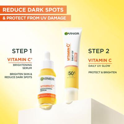 Garnier Skin Naturals Vitamin C Daily UV Glow SPF50+ Κρέμα προσώπου ημέρας για γυναίκες 40 ml