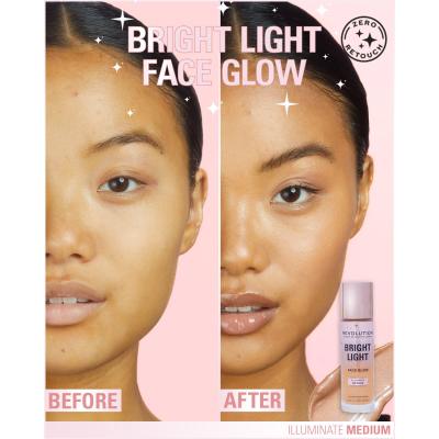 Makeup Revolution London Bright Light Face Glow Make up για γυναίκες 23 ml Απόχρωση Illuminate Medium