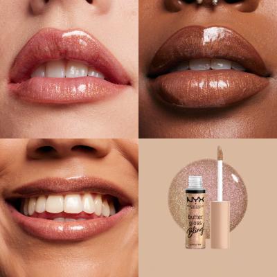 NYX Professional Makeup Butter Gloss Bling Lip Gloss για γυναίκες 8 ml Απόχρωση 01 Bring The Bling