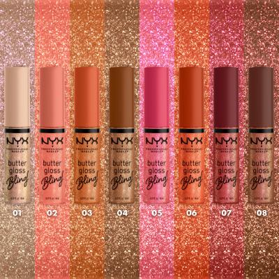 NYX Professional Makeup Butter Gloss Bling Lip Gloss για γυναίκες 8 ml Απόχρωση 01 Bring The Bling