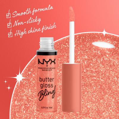 NYX Professional Makeup Butter Gloss Bling Lip Gloss για γυναίκες 8 ml Απόχρωση 02 Dripped Out