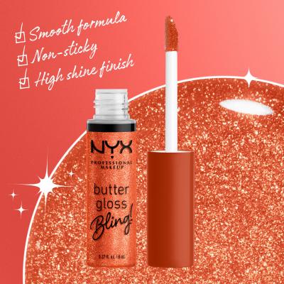 NYX Professional Makeup Butter Gloss Bling Lip Gloss για γυναίκες 8 ml Απόχρωση 06 Shimmer Down