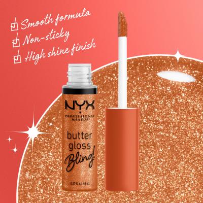 NYX Professional Makeup Butter Gloss Bling Lip Gloss για γυναίκες 8 ml Απόχρωση 03 Pricey