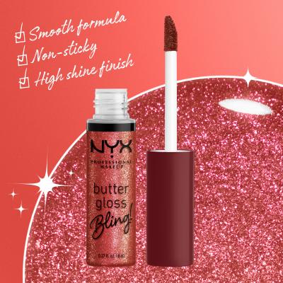 NYX Professional Makeup Butter Gloss Bling Lip Gloss για γυναίκες 8 ml Απόχρωση 07 Big Spender