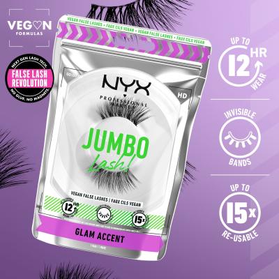 NYX Professional Makeup Jumbo Lash! Glam Accent Ψεύτικες βλεφαρίδες για γυναίκες 1 τεμ