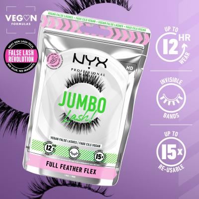 NYX Professional Makeup Jumbo Lash! Full Feather Flex Ψεύτικες βλεφαρίδες για γυναίκες 1 τεμ