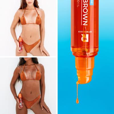 Byrokko Shine Brown Beta Carotene Tanning Maximiser Oil Αντιηλιακό προϊόν για το σώμα για γυναίκες 150 ml