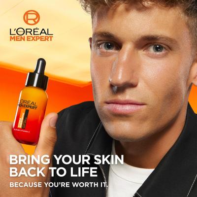 L&#039;Oréal Paris Men Expert Hydra Energetic Vitamin C Shot Serum Ορός προσώπου για άνδρες 30 ml