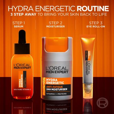 L&#039;Oréal Paris Men Expert Hydra Energetic Vitamin C Shot Serum Ορός προσώπου για άνδρες 30 ml