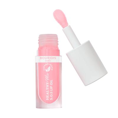 BOURJOIS Paris Healthy Mix Clean &amp; Vegan S.O.S Lip Oil Λάδι χειλιών για γυναίκες 4,5 ml Απόχρωση 1 Douceur De Rose