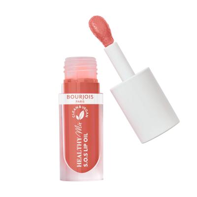 BOURJOIS Paris Healthy Mix Clean &amp; Vegan S.O.S Lip Oil Λάδι χειλιών για γυναίκες 4,5 ml Απόχρωση 5 Coeur Cacao