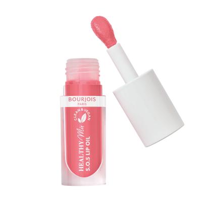 BOURJOIS Paris Healthy Mix Clean &amp; Vegan S.O.S Lip Oil Λάδι χειλιών για γυναίκες 4,5 ml Απόχρωση 4 Pink Passion