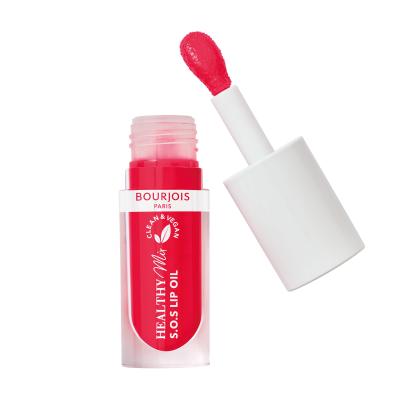 BOURJOIS Paris Healthy Mix Clean &amp; Vegan S.O.S Lip Oil Λάδι χειλιών για γυναίκες 4,5 ml Απόχρωση 3 Straw&#039;Bisous