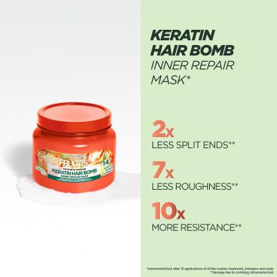 Garnier Fructis Goodbye Damage Keratin Hair Bomb Μάσκα μαλλιών για γυναίκες 320 ml