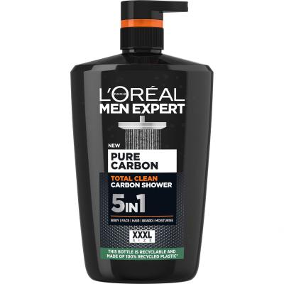 L&#039;Oréal Paris Men Expert Pure Carbon 5in1 Αφρόλουτρο για άνδρες 1000 ml