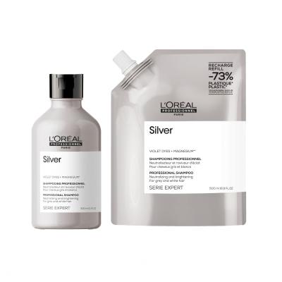 L&#039;Oréal Professionnel Silver Professional Shampoo Σαμπουάν για γυναίκες Συσκευασία &quot;γεμίσματος&quot; 500 ml