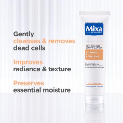 Mixa Vitamin C+ Squalane Anti-Dullness Comfort Cleanser Καθαριστικό τζελ 150 ml