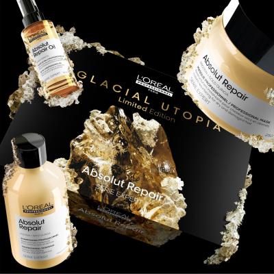 L&#039;Oréal Professionnel Absolut Repair Glacial Utopia Limited Edition Σετ δώρου Σαμπουάν Absolut Repair 300 ml + μάσκα μαλλιών Absolut Repair 250 ml + λάδι μαλλιών Absolut Repair Oil 90 ml