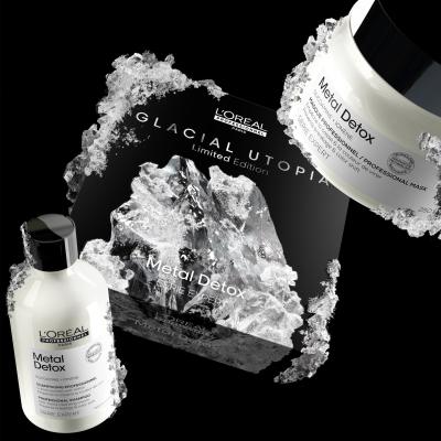 L&#039;Oréal Professionnel Metal Detox Glacial Utopia Limited Edition Σετ δώρου σαμπουάν Metal Detox 300 ml + μάσκα μαλλιών Metal Detox 250 ml