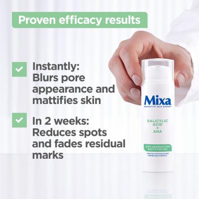 Mixa Salicylic Acid + AHA Anti-Imperfection Mattifying Gel Τζελ προσώπου για γυναίκες 50 ml