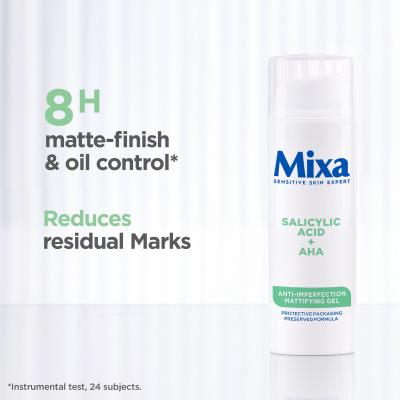 Mixa Salicylic Acid + AHA Anti-Imperfection Mattifying Gel Τζελ προσώπου για γυναίκες 50 ml