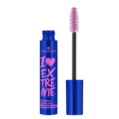 Essence I Love Extreme Volume Waterproof Μάσκαρα για γυναίκες 12 ml Απόχρωση Ultra Black