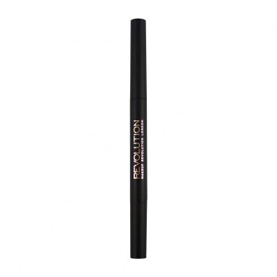 Makeup Revolution London Duo Brow Definer Μολύβι για τα φρύδια για γυναίκες 0,15 gr Απόχρωση Brown