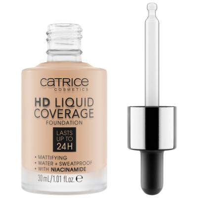 Catrice HD Liquid Coverage 24H Make up για γυναίκες 30 ml Απόχρωση 030 Sand Beige