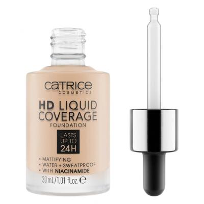 Catrice HD Liquid Coverage 24H Make up για γυναίκες 30 ml Απόχρωση 010 Light Beige