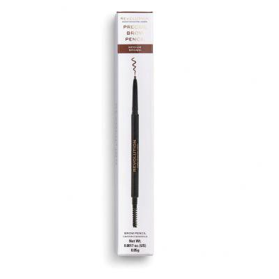 Makeup Revolution London Precise Brow Pencil Μολύβι για τα φρύδια για γυναίκες 0,05 gr Απόχρωση Medium Brown