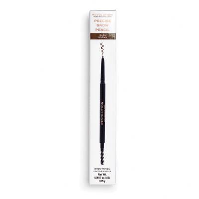 Makeup Revolution London Precise Brow Pencil Μολύβι για τα φρύδια για γυναίκες 0,05 gr Απόχρωση Dark Brown