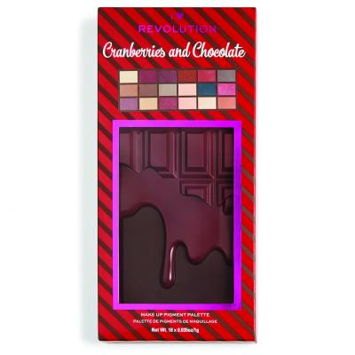 I Heart Revolution Chocolate Eyeshadow Palette Σκιές ματιών για γυναίκες 18 gr Απόχρωση Cranberries and Chocolate