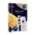 Nivea Silky Smooth Σετ δώρου Κρέμα ντους Care & Diamond 250 ml + αντιιδρωτικό Black & White Invisible Silky Smooth 150 ml + κρέμα γενικής χρήσης Creme 30 ml