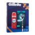 Gillette Mach3 Σετ δώρου ξυριστική μηχανή 1 τεμ + εφεδρικές λεπίδες 1 τεμ + αφρόλουτρο και σαμπουάν Old Spice Whitewater 3in1 250 ml