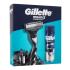 Gillette Mach3 Charcoal Σετ δώρου ξυραφάκι Mach3 Charcoal 1 τεμ. + Gel ξυρίσματος Σειρά Gel Series Shave Gel Cleansing With Charcoal 200 ml