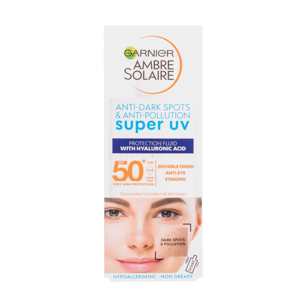 garnier ambre solaire sensitive face fluid spf 50