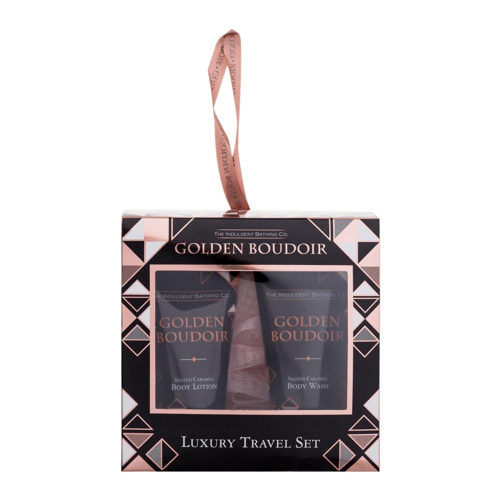 The Indulgent Bathing Co Golden Boudoir Luxury Travel Set Σετ δώρου λοσιόν σώματος Salted 