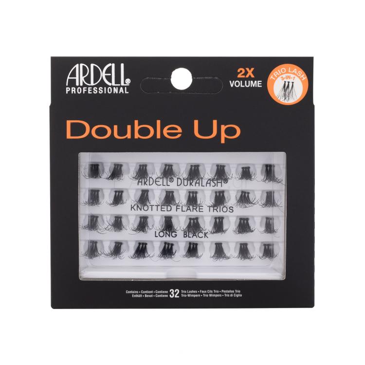 Ardell Double Up Knotted Trio Lash Ψεύτικες βλεφαρίδες για γυναίκες 32 τεμ Απόχρωση Long Black