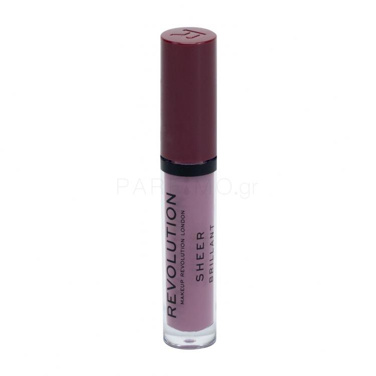 Makeup Revolution London Sheer Brillant Lip Gloss για γυναίκες 3 ml Απόχρωση 117 Bouquet