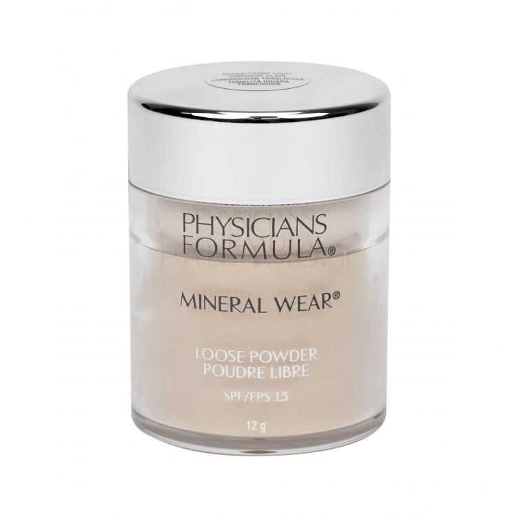 Physicians Formula Mineral Wear SPF15 Πούδρα για γυναίκες 12 gr Απόχρωση Translucent Light