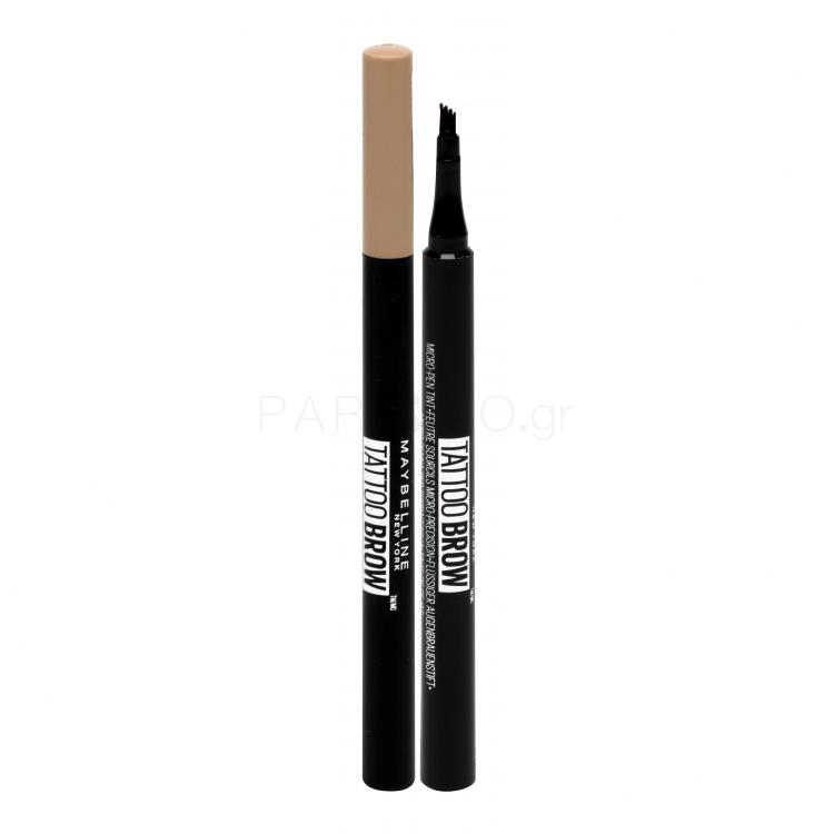 Maybelline Tattoo Brow Micro-Pen Tint Τζέλ φρυδιών για γυναίκες 1,1 ml Απόχρωση 100 Blonde