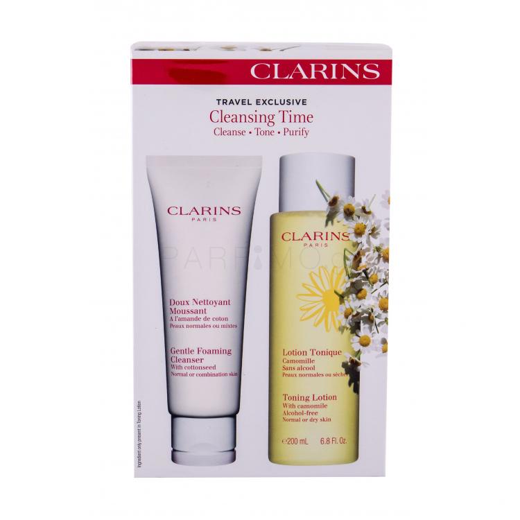 Clarins Cleansing Time Duo Kit Σετ δώρου γαλάκτωμα καθαρισμού 125 ml + λοσιόν καθαρισμού Toning Lotion 200 ml