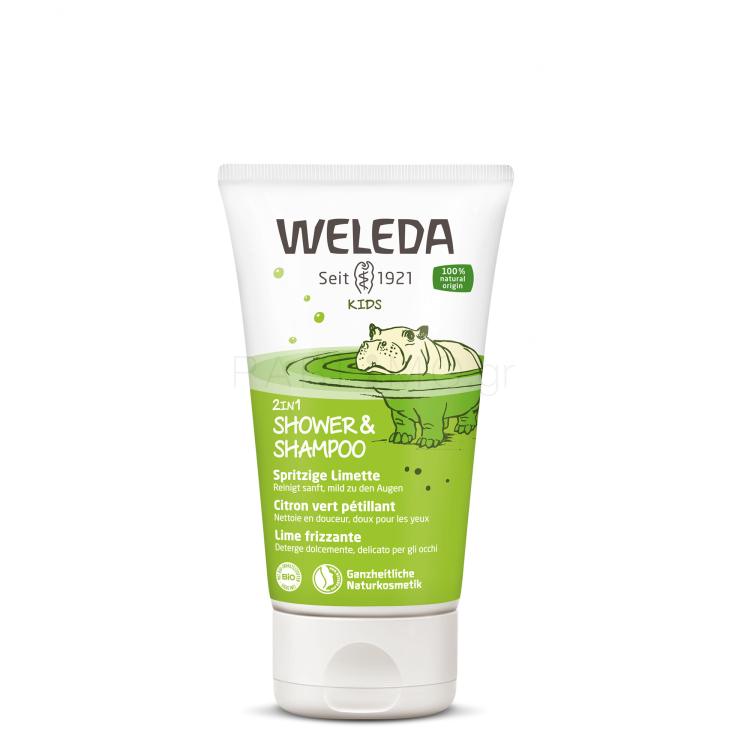 Weleda Kids Lively Lime 2in1 Κρέμα ντους για παιδιά 150 ml