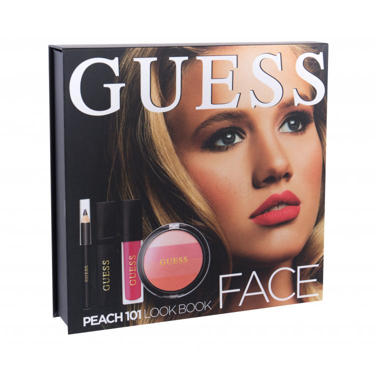 GUESS Look Book Face Σετ δώρου ρουζ 14 g + lip gloss Matte 4 ml + μάσκαρα  Black  4 ml + μολύβι
ματιών  Black 0,5 g + καθρέφτη