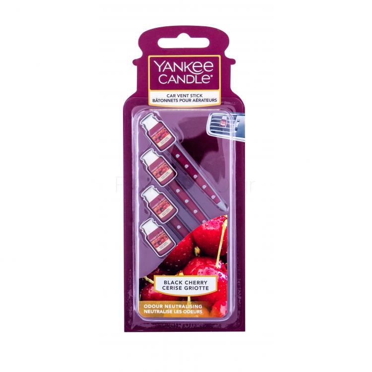 Yankee Candle Black Cherry Vent Stick Αρωματικά αυτοκινήτου 4 τεμ