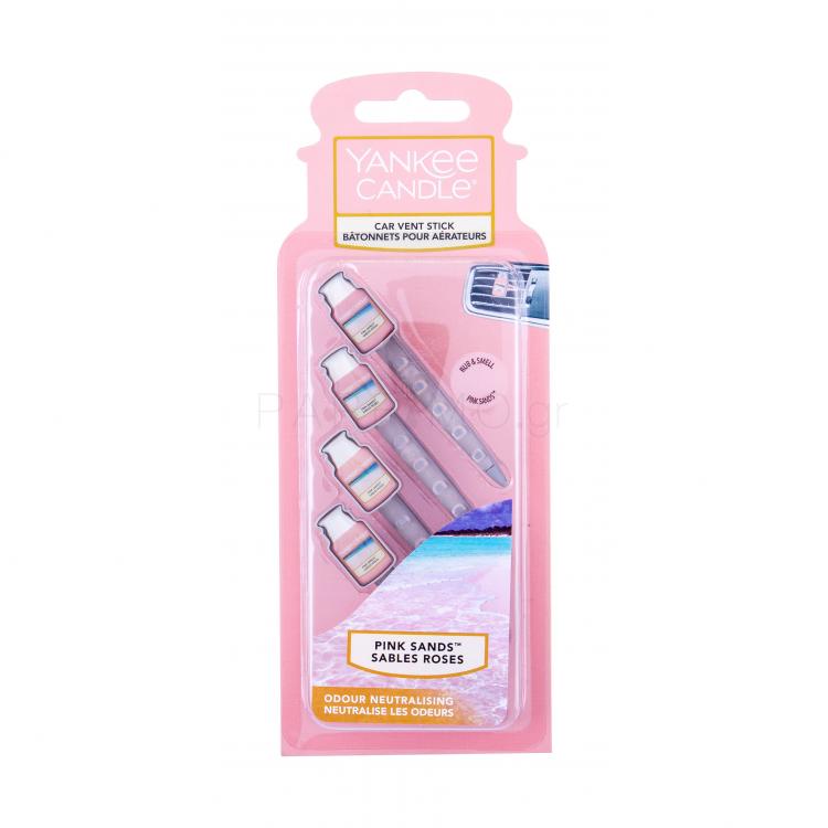 Yankee Candle Pink Sands Vent Stick Αρωματικά αυτοκινήτου 4 τεμ