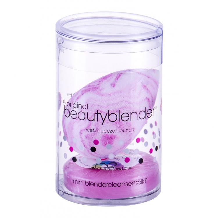 beautyblender the original Swirl about Town Σετ δώρου σφουγγαράκι για μακιγιάζ 1 τεμ + σκληρό σαπούνι για αφαίρεση ρύπανση από το σφουγγαράκι