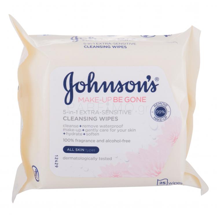 Johnson´s Face Care Extra Sensitive Καθαριστικά μαντηλάκια για γυναίκες 25 τεμ