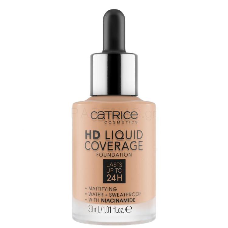 Catrice HD Liquid Coverage 24H Make up για γυναίκες 30 ml Απόχρωση 040 Warm Beige